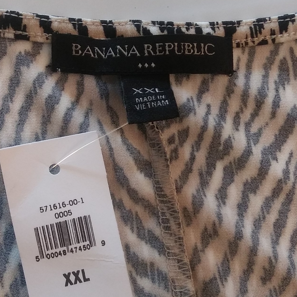 Banana Republic Sexy Tie- Knot Wrap Dress. Animal Print Sz: XXL - Picture 7 of 7
